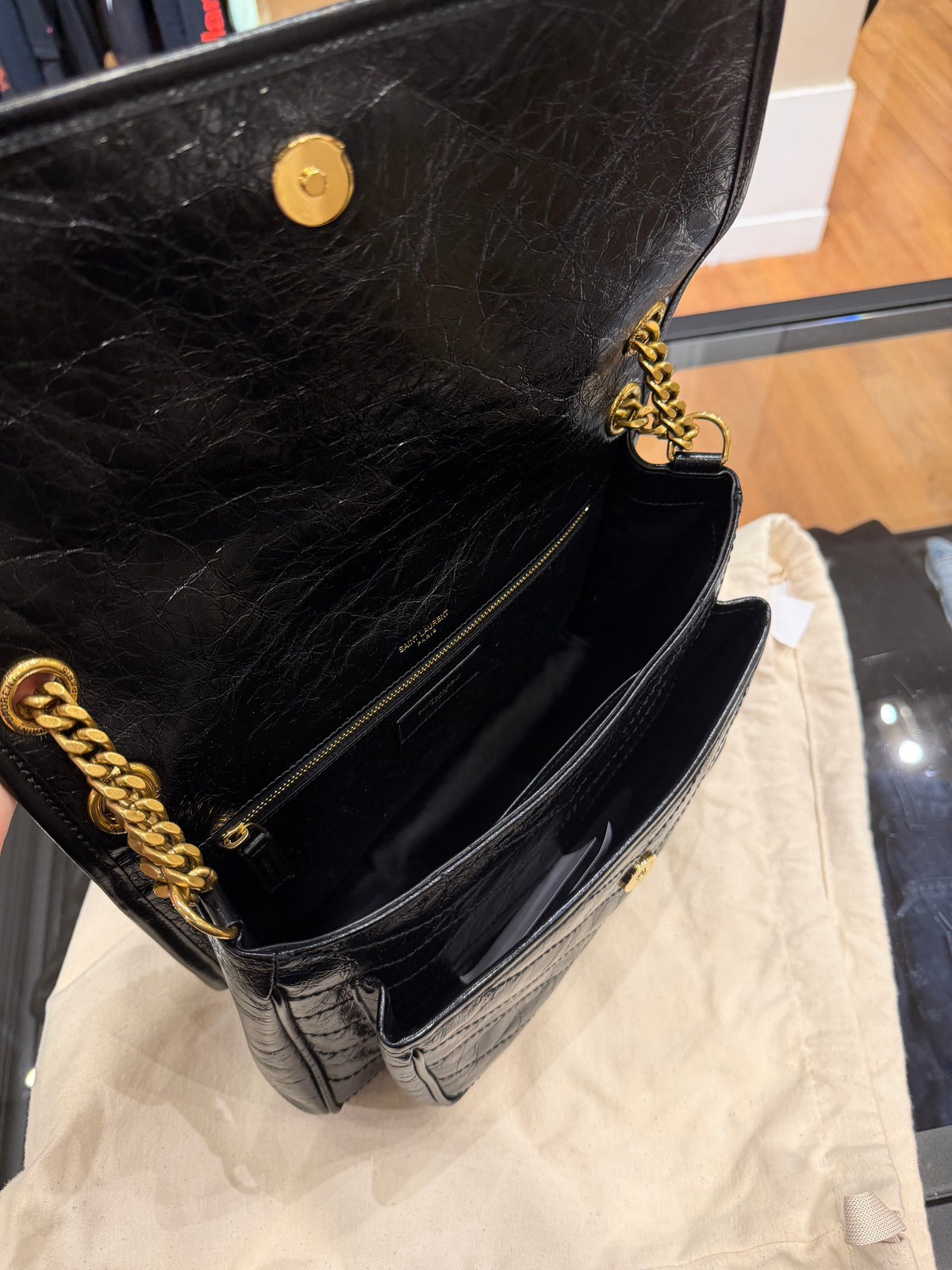 Saint Laurent Niki Medium Vintage Leather - Black