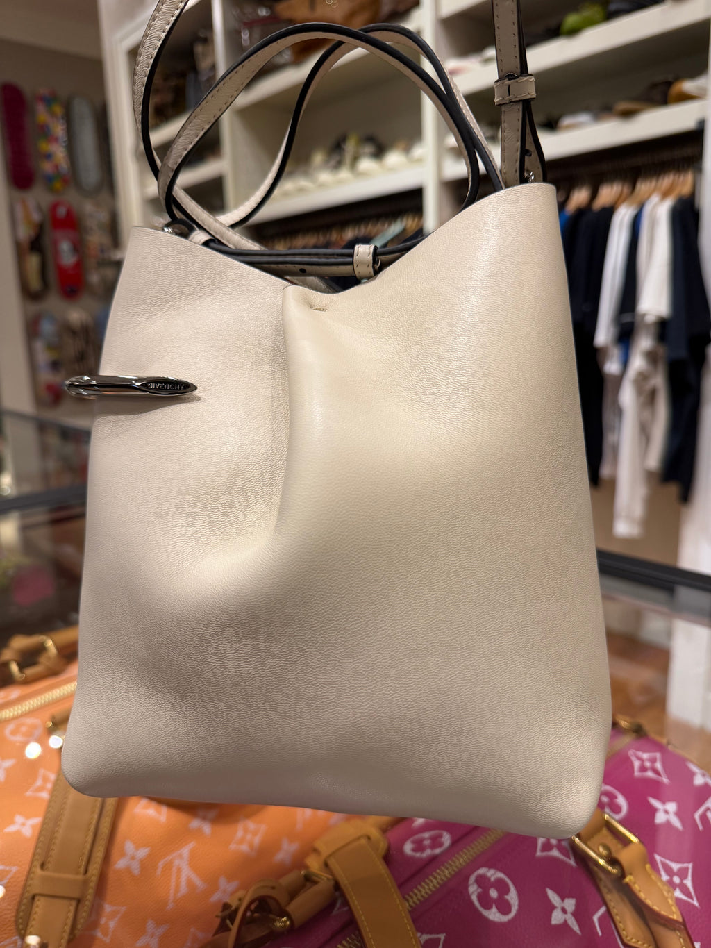 Givenchy Pinch Me Shoulder Bag Cream