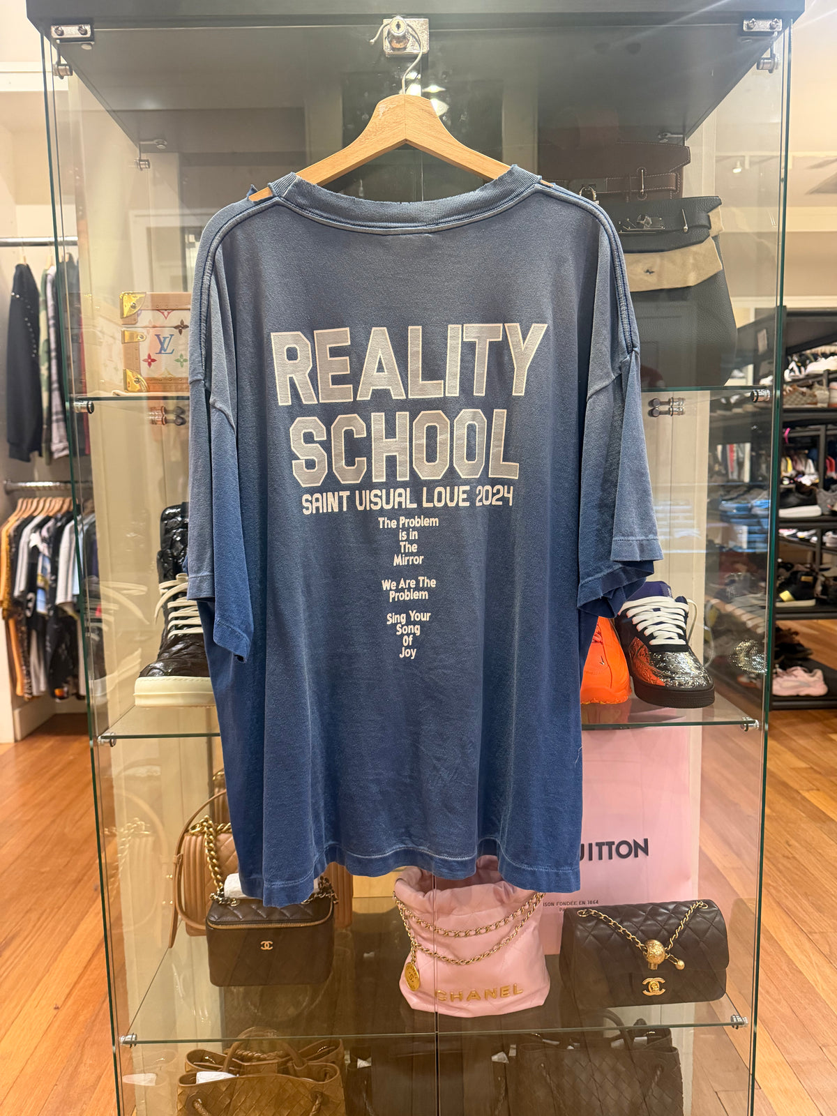 Saint Michael Reality School
Distressed Tee - Blue