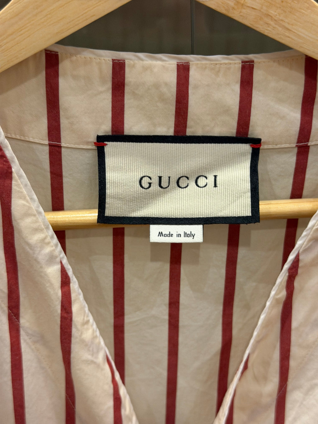 Gucci Double G Striped Bowling Shirt