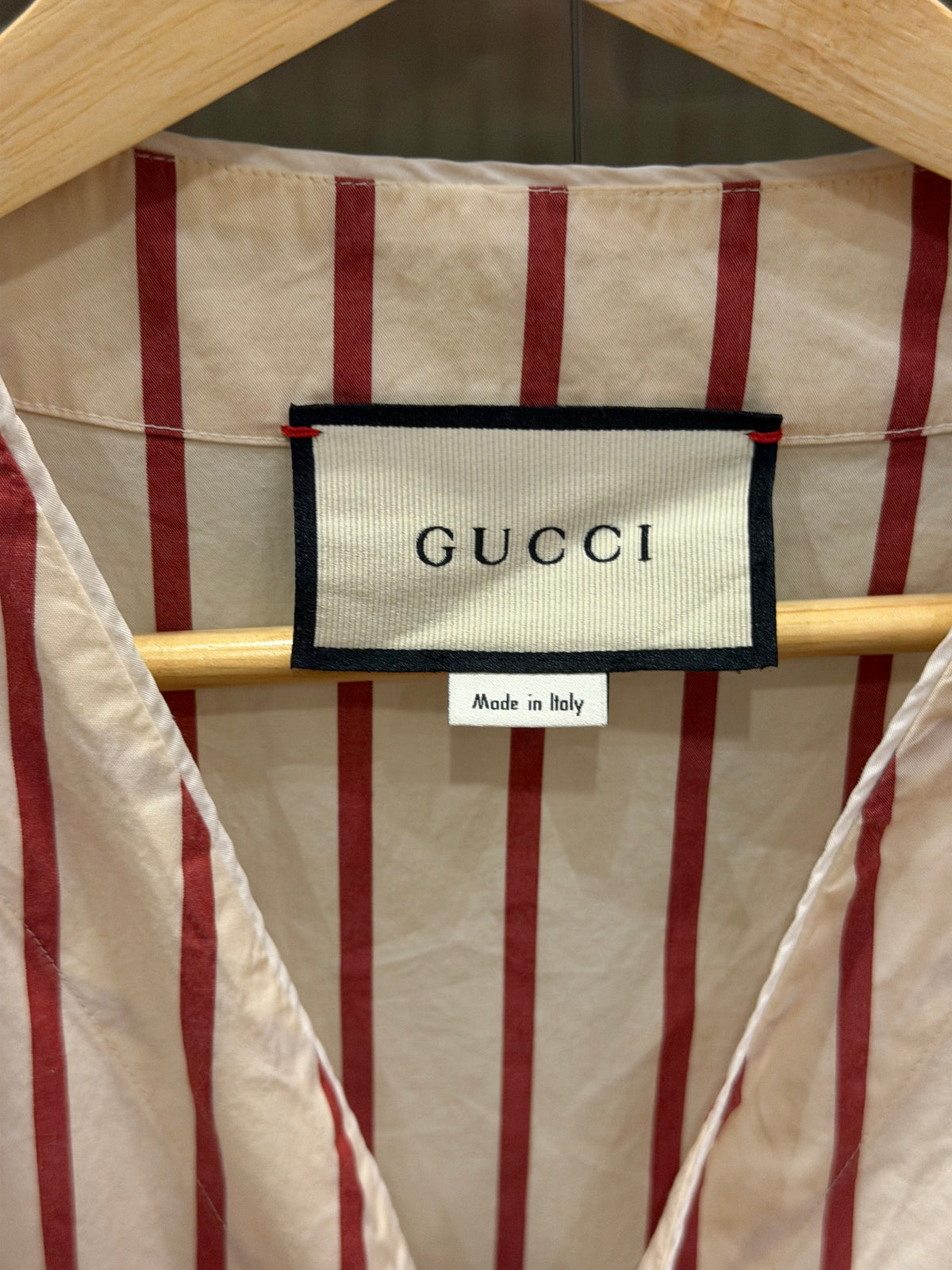 Gucci Double G Striped Bowling Shirt