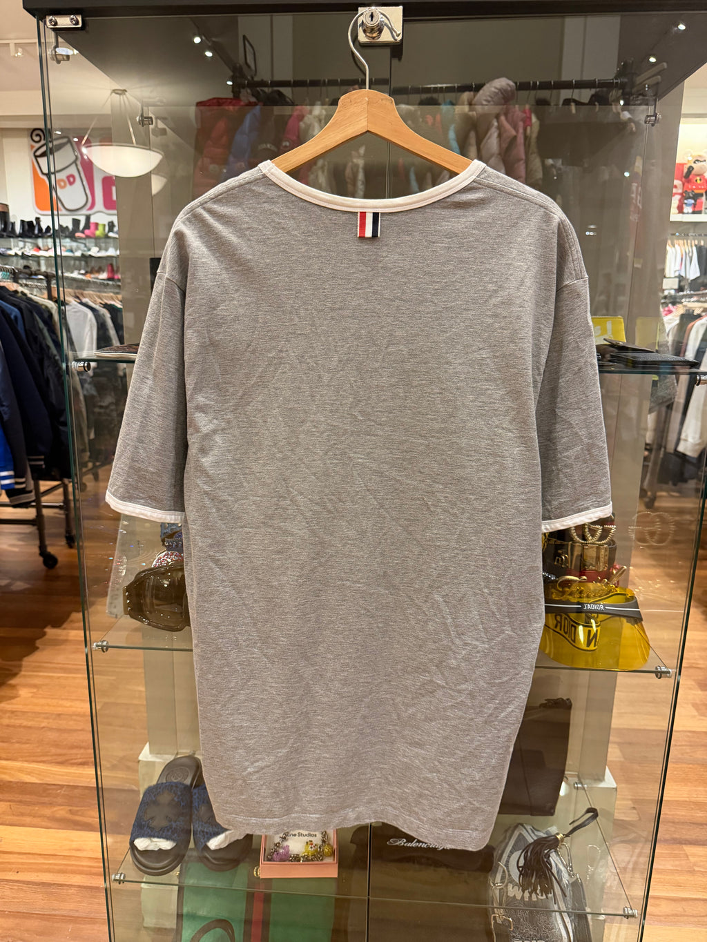 Thom Browne Trimmed Tee - Grey