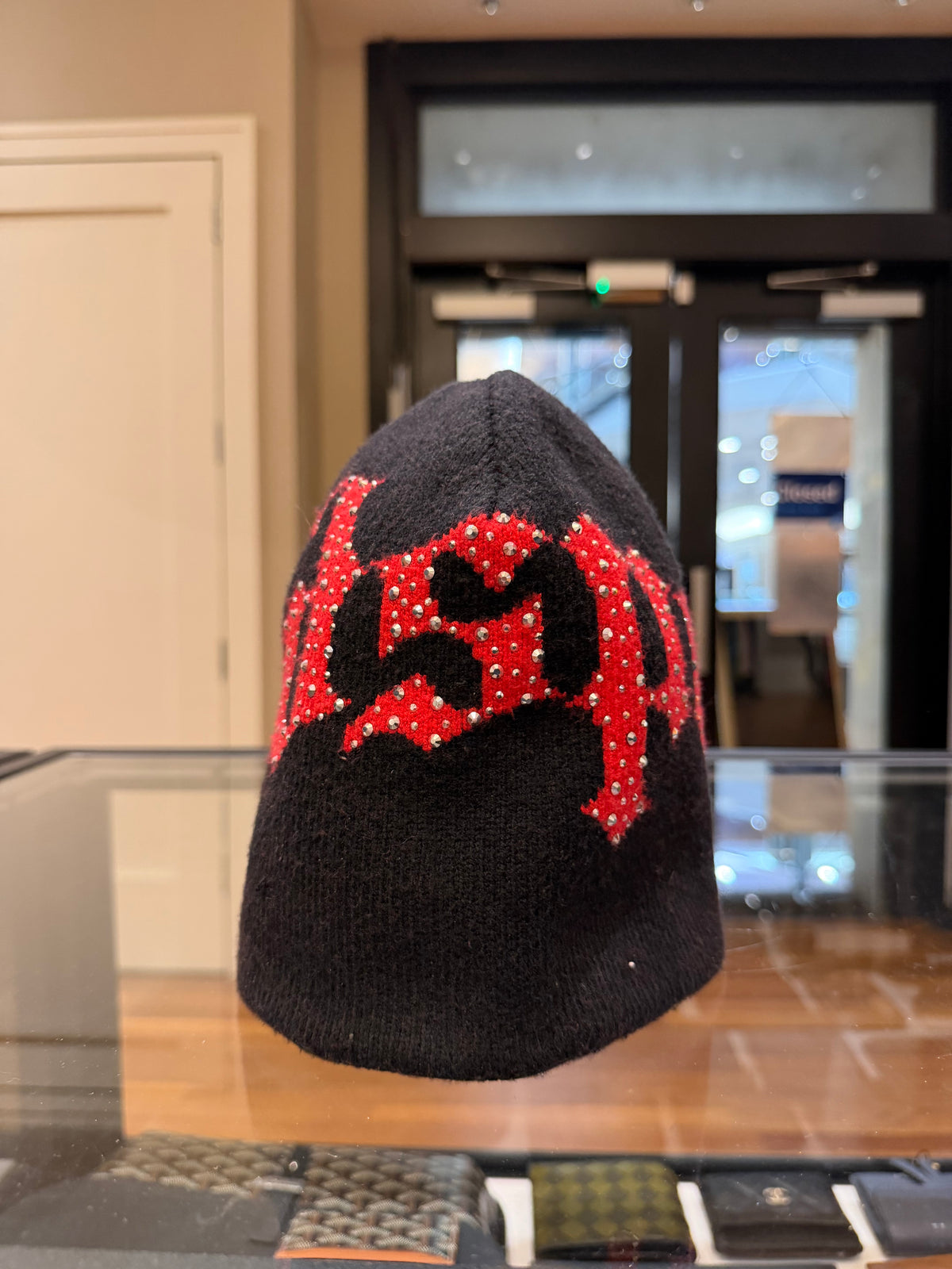 Godspeed OG Logo Studded Beanie - Black/Red