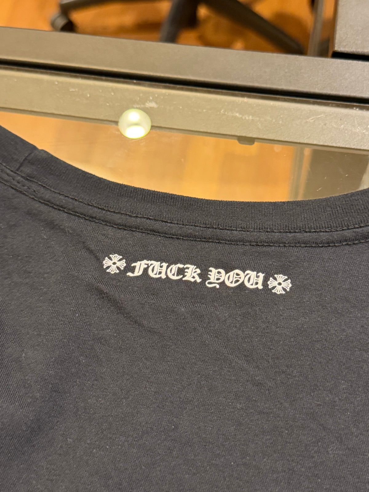 Chrome Hearts ‘Fuck You’ Horseshoe Pocket LS - Black