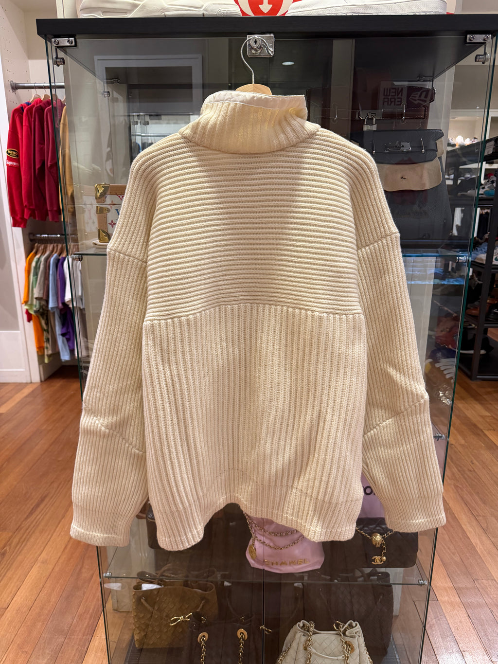 Sacai Full Zip Knit Wool Sweater