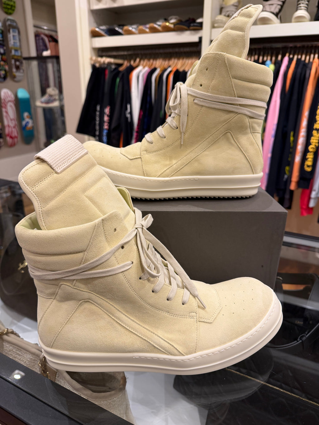 Rick Owens Geobaskets - Buttermilk
