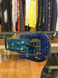 BB Simmons Crystal Belt - Blue