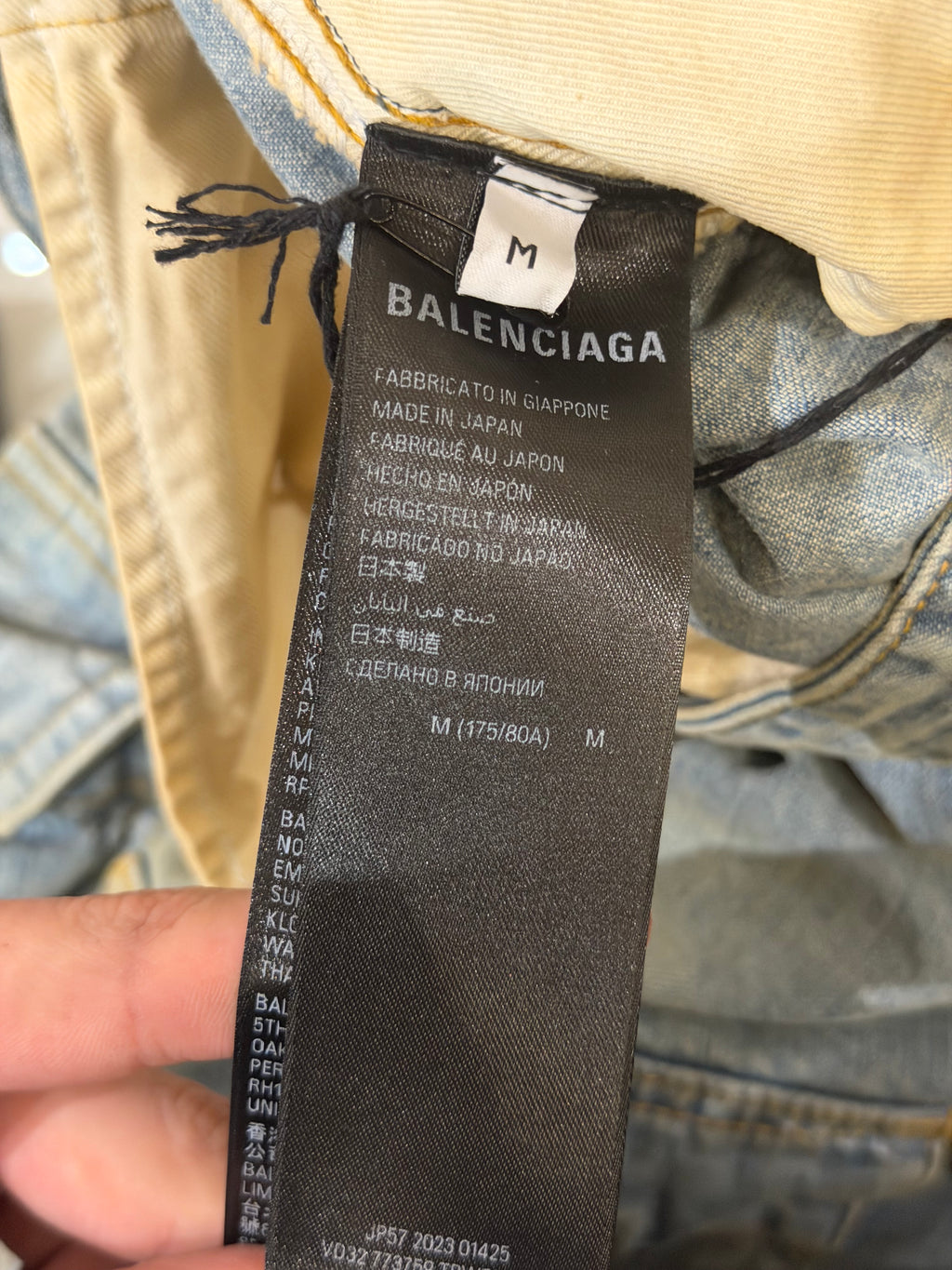 Balenciaga Japanese Denim Cargo Pants