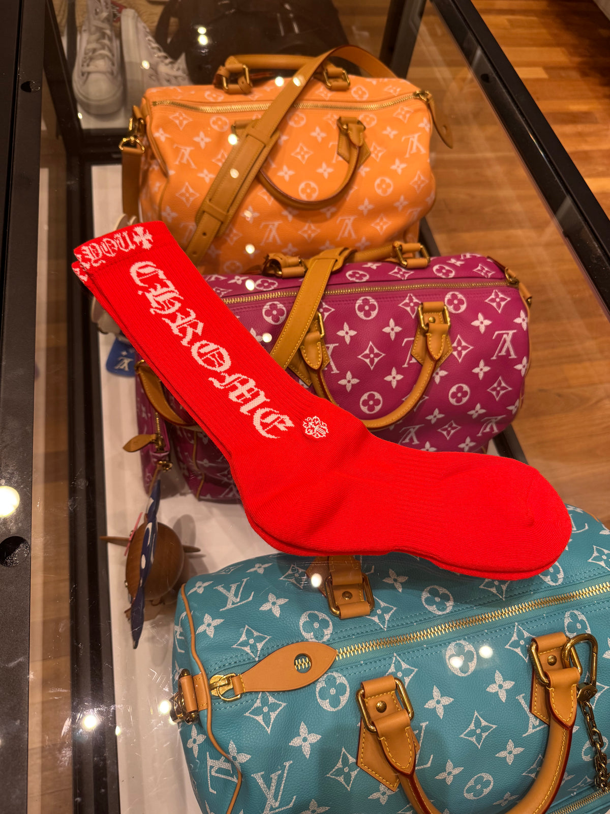 Chrome Hearts Socks - Red/White (L)