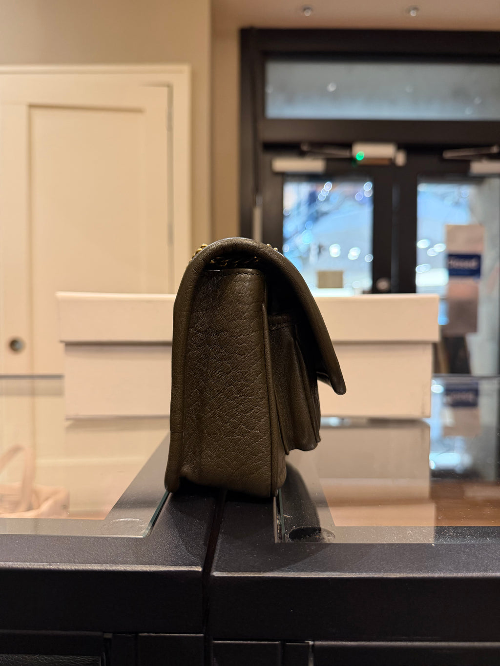 Saint Laurent Lambskin Mini Niki Bag - Olive Green