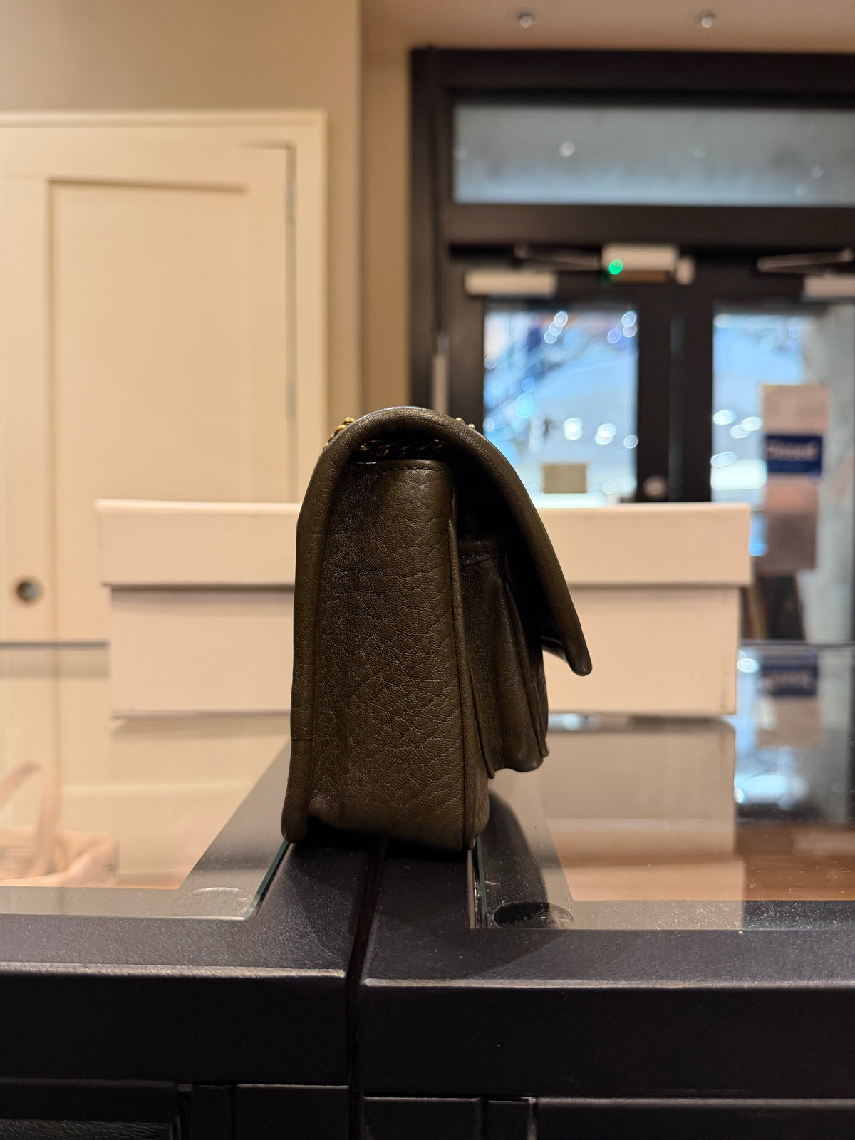 Saint Laurent Lambskin Mini Niki Bag - Olive Green