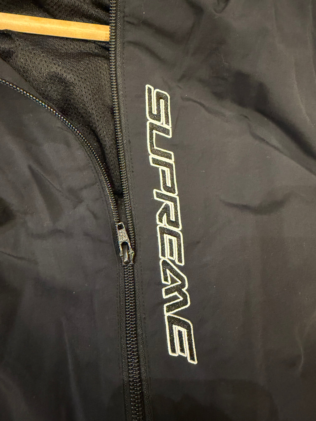 Supreme Contrast Zip Track Jacket - Black