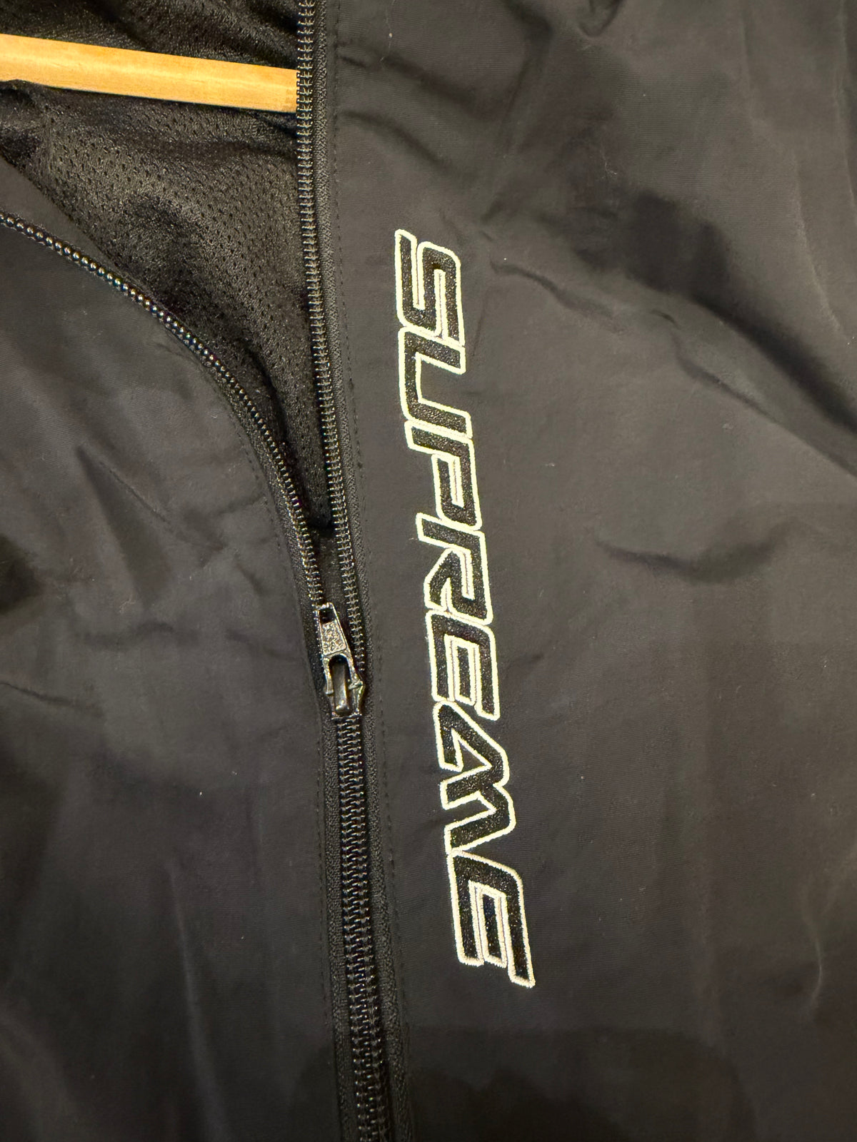 Supreme Contrast Zip Track Jacket - Black