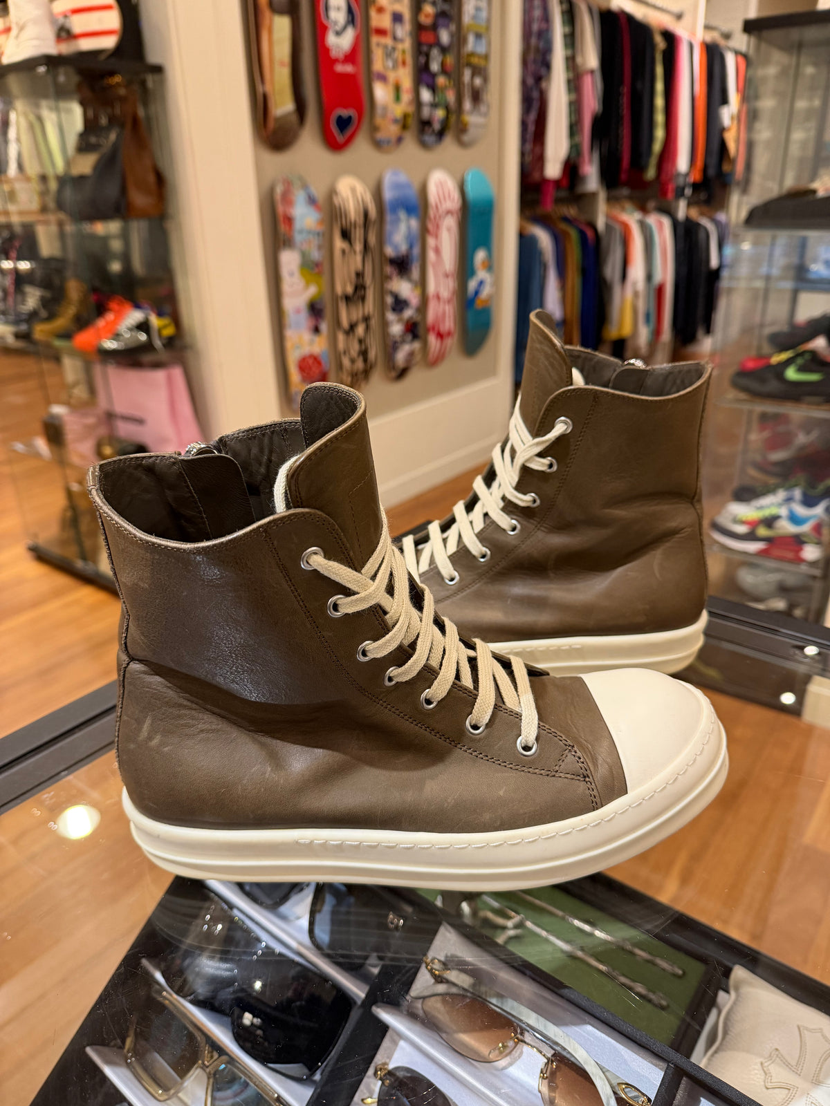 Rick Owens Ramone High School- Brown Leather