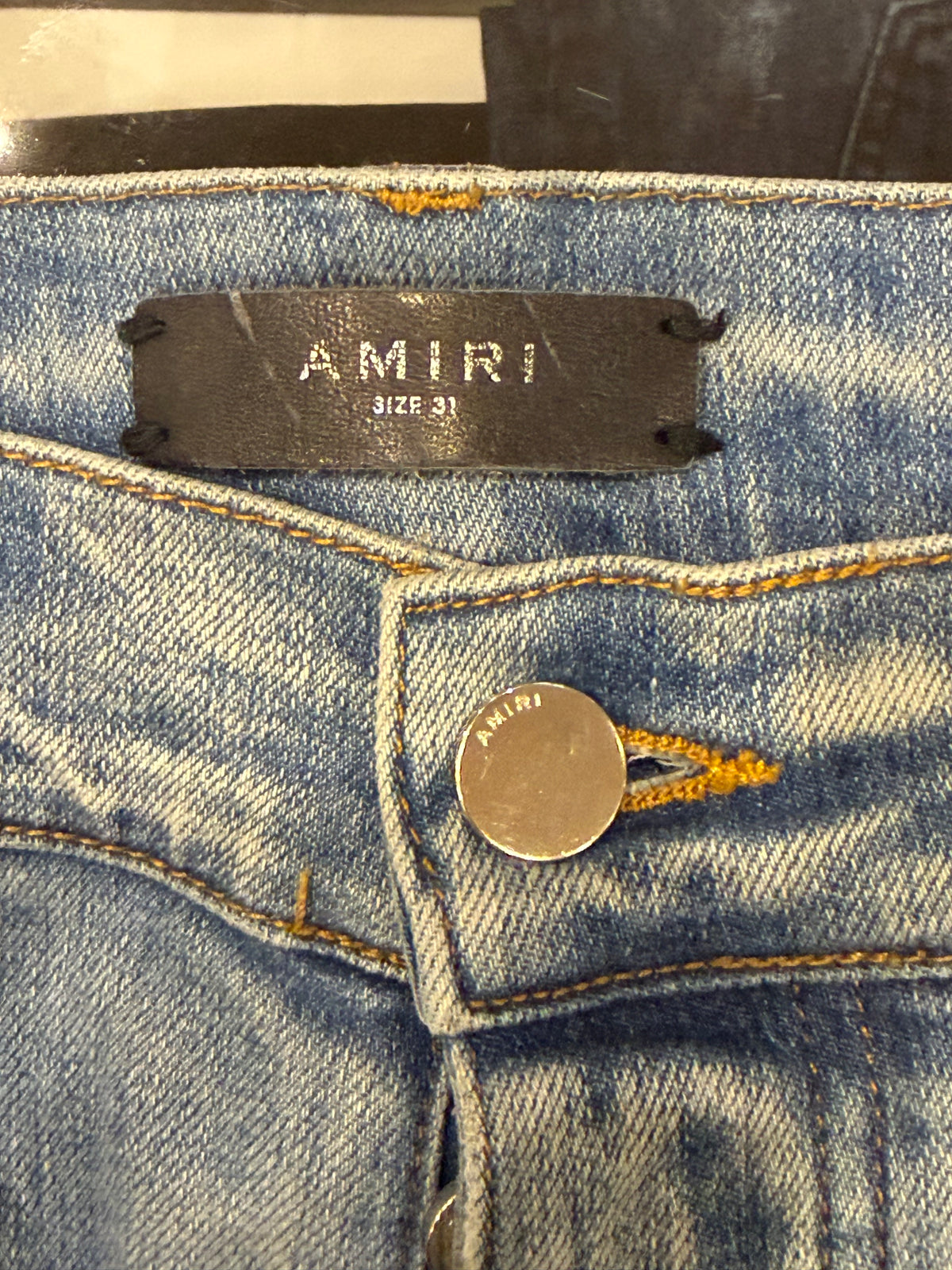 Amiri Varsity A Patch Denim Jeans
