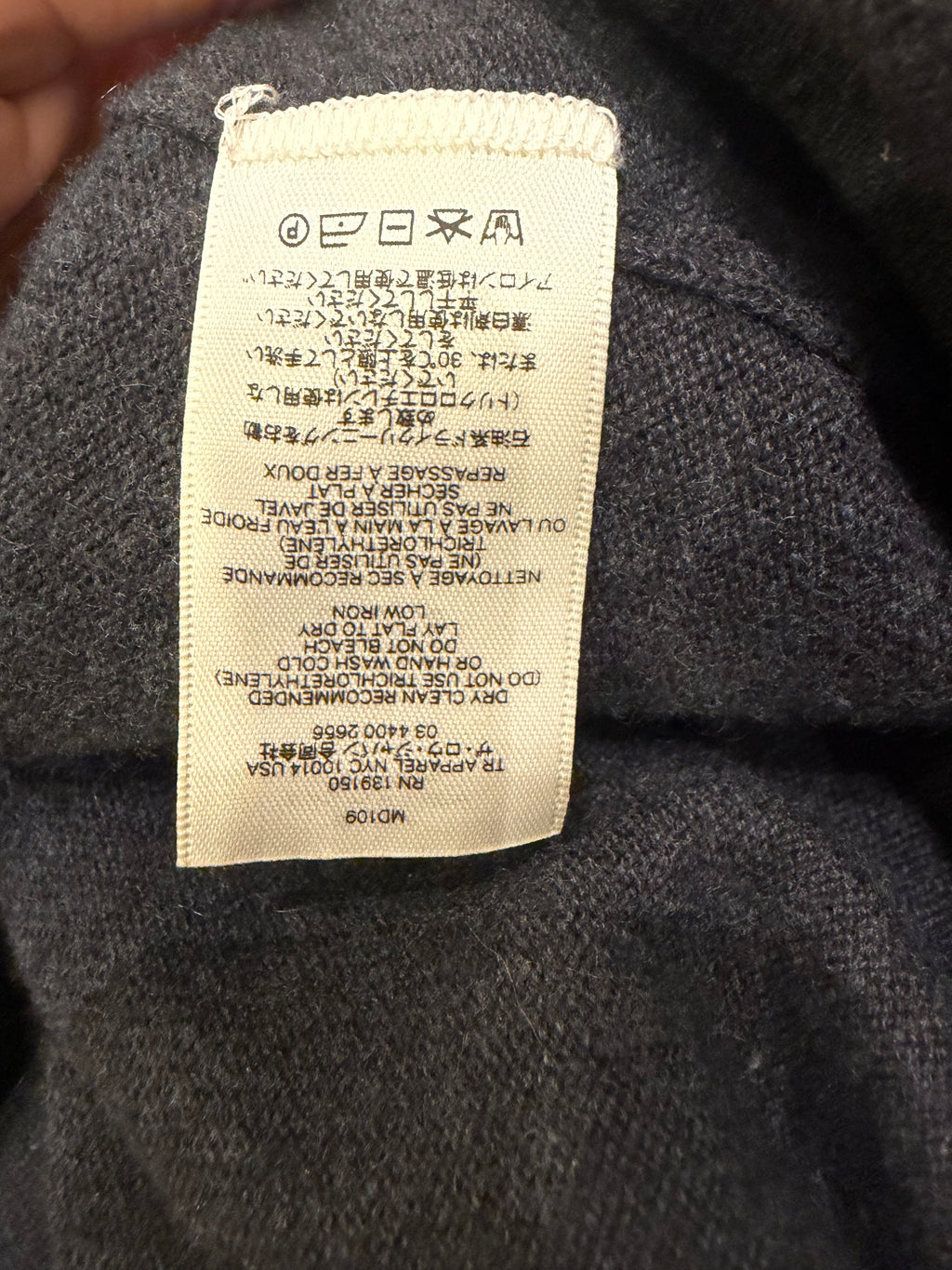 The Row Cashmere Sweater - Charcoal