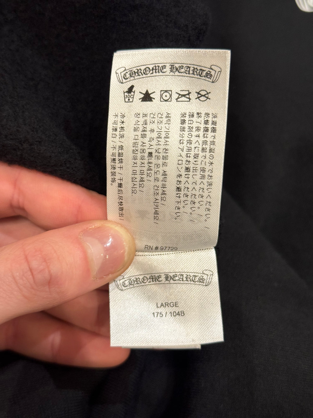 Chrome Hearts Scroll Logo Hoodie - Black