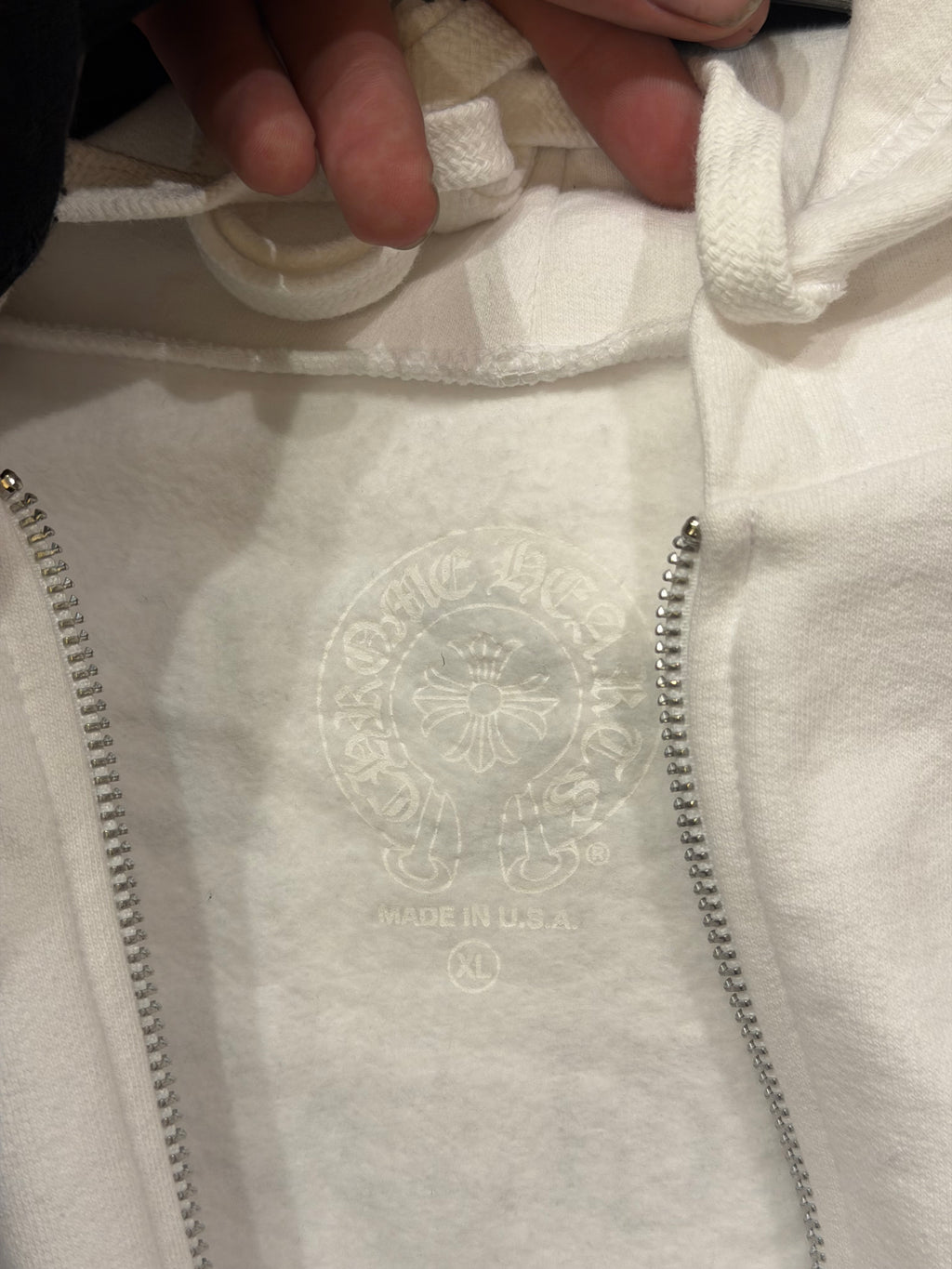 Chrome Hearts T-Bar Zip Up - White