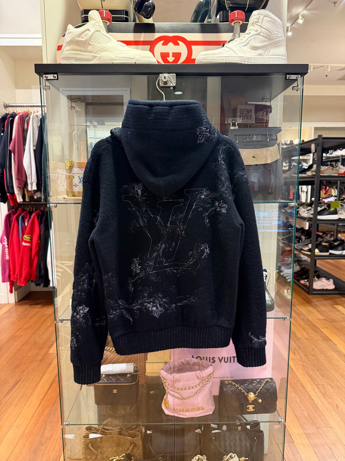 Louis Vuitton Floral
Monogram Fleece Zip Up
