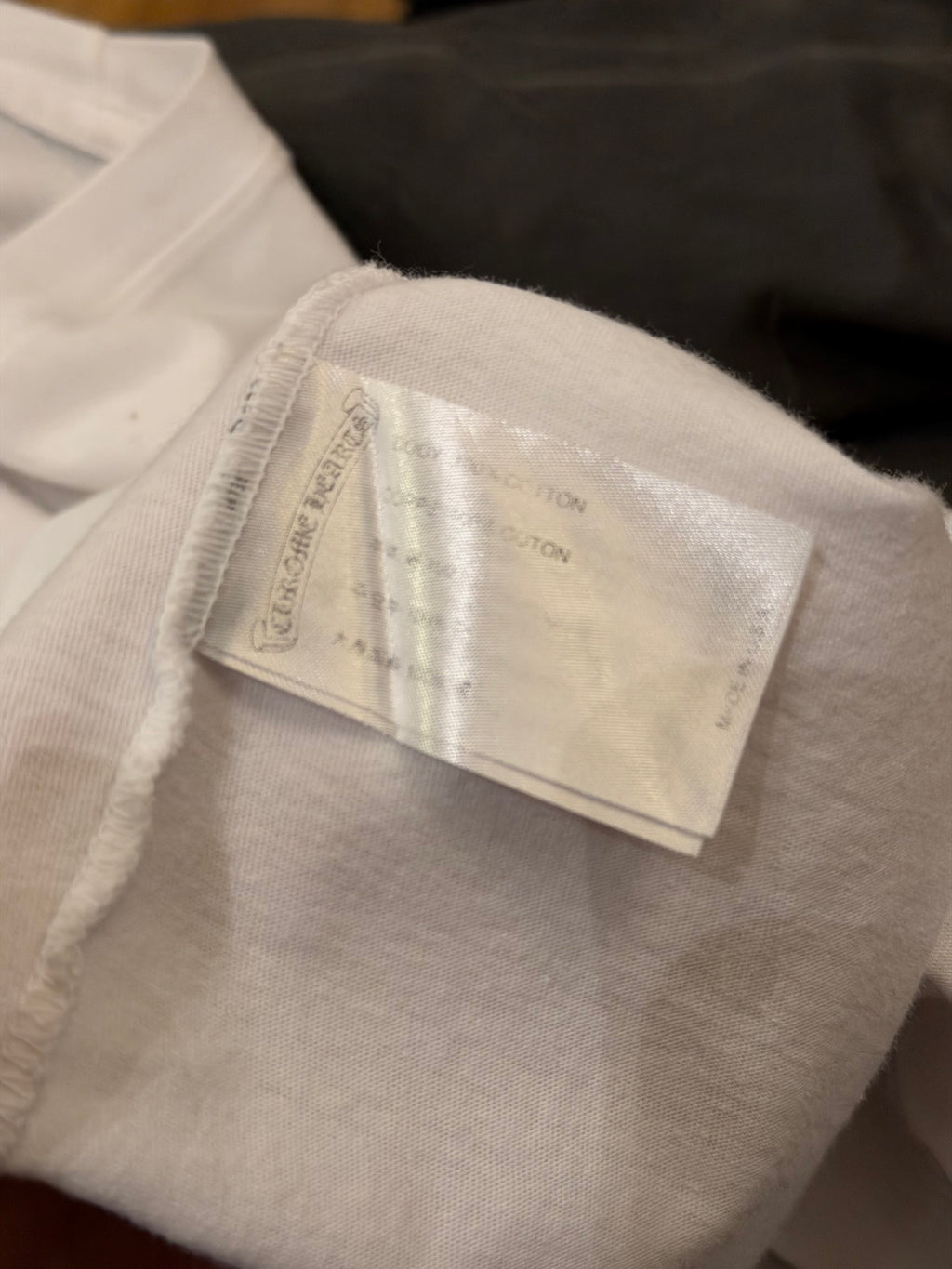 Chrome Hearts Scroll Logo Pocket Tee - White
