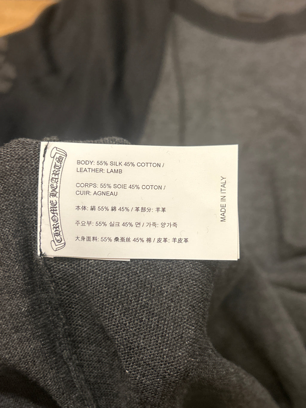 Chrome Hearts Cross Patch Silk Raglan LS Tee