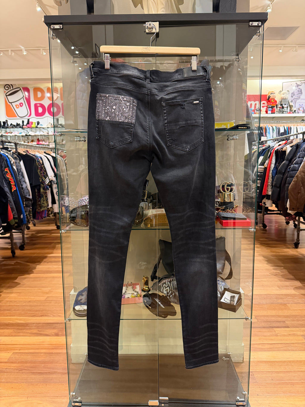 Amiri Bandana Art Patch Jeans - Black