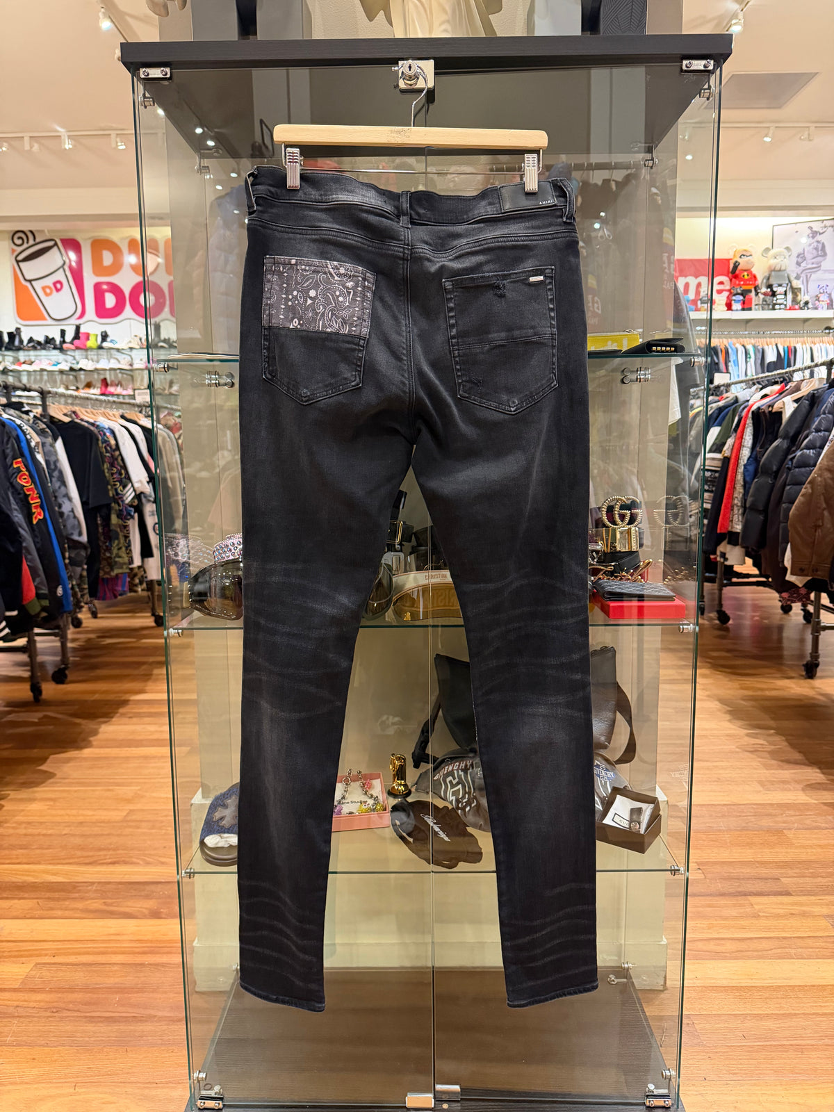 Amiri Bandana Art Patch Jeans - Black