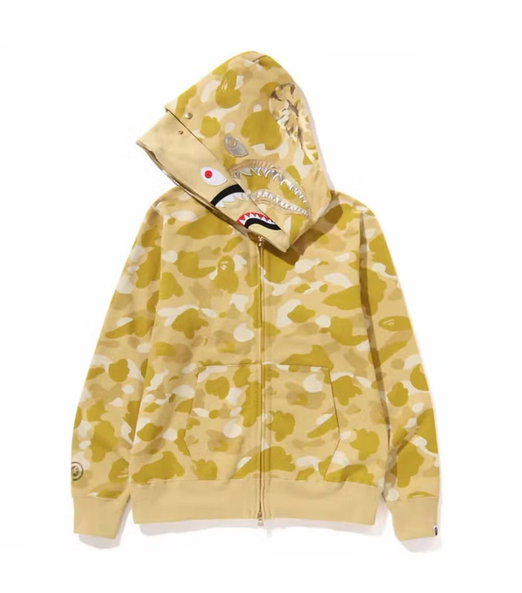 BAPE Color Camo Double Shark Full Zip - Yellow