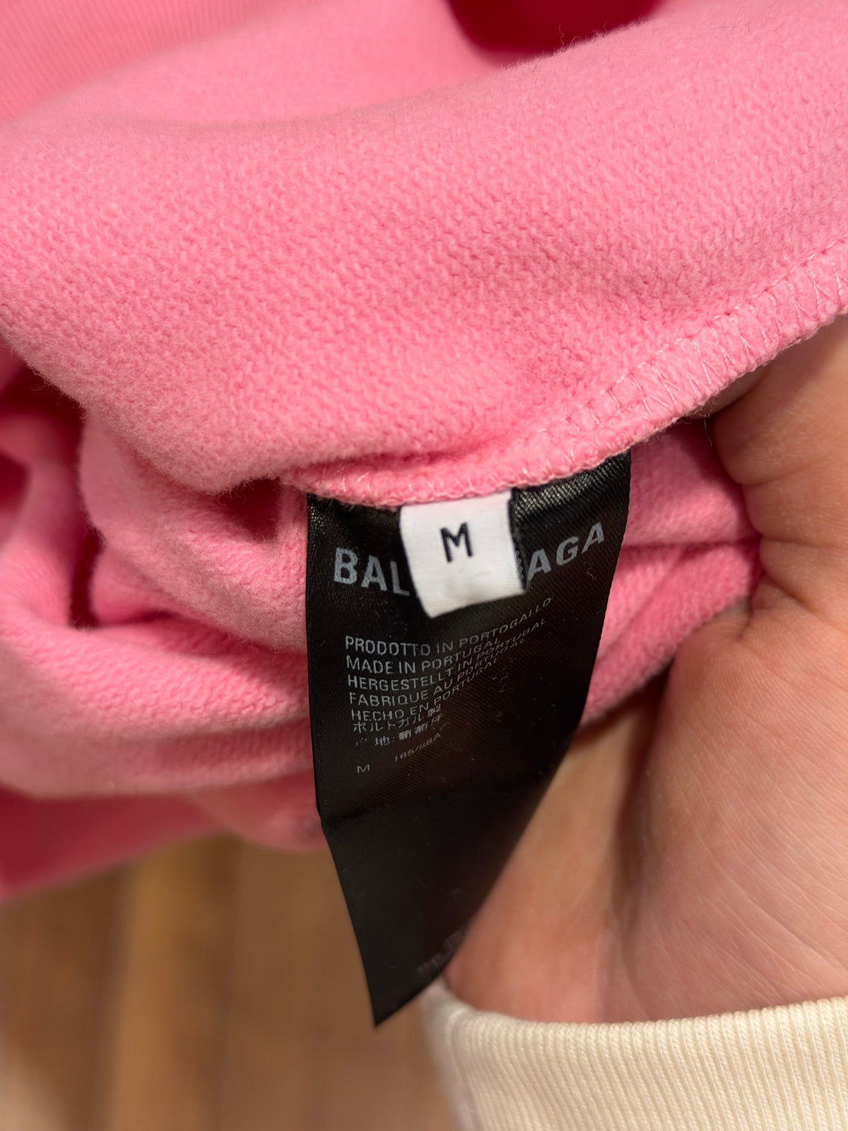 Balenciaga Rhinestone ‘Bebe’ Embellished Hoodie - Pink