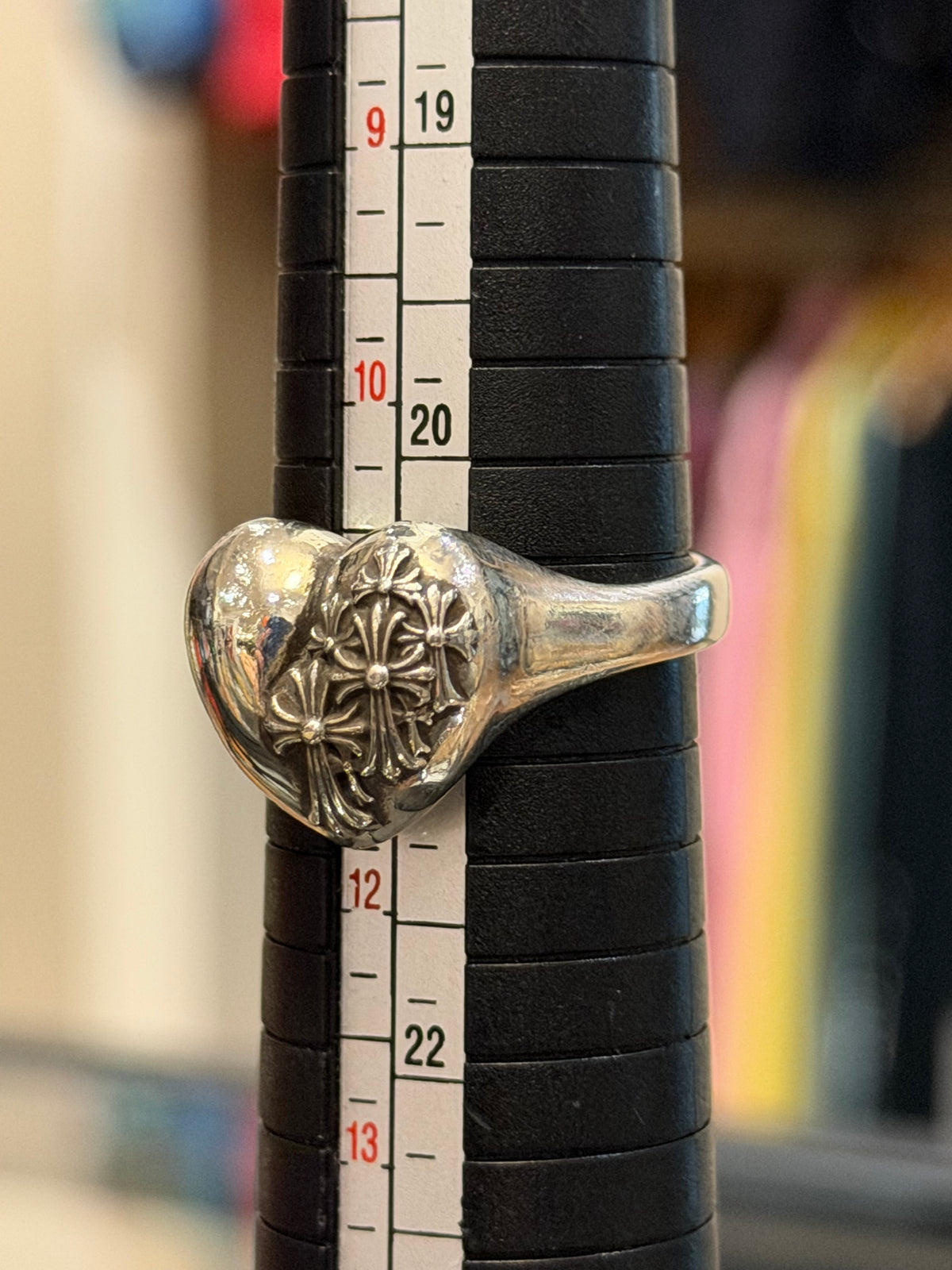 Chrome Hearts CH ‘Cemetary’ Silver Heart Ring