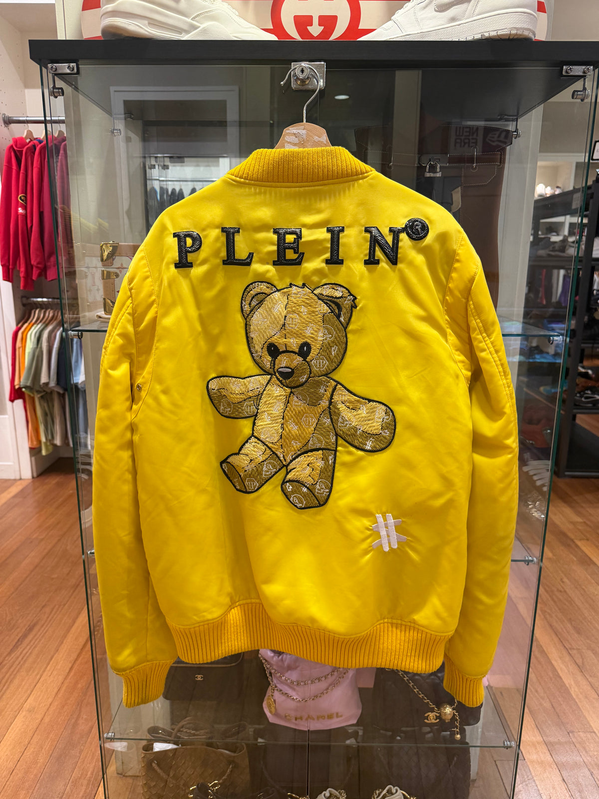 Phillip Plein Teddy Bear Bomber Jacket - Yellow