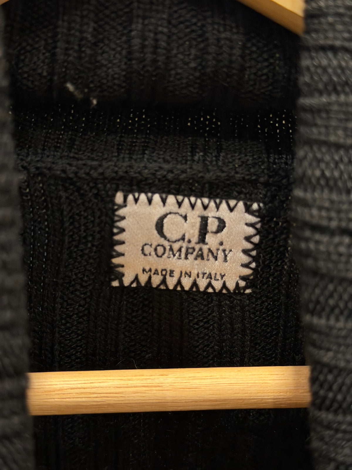 CP Company Ribbed Knit Sweater - Black