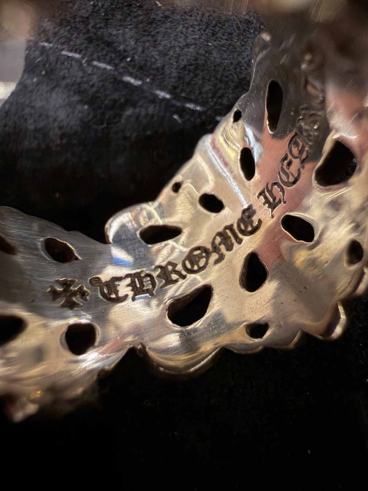 Chrome Hearts Double Floral Ring Silver - Size 10