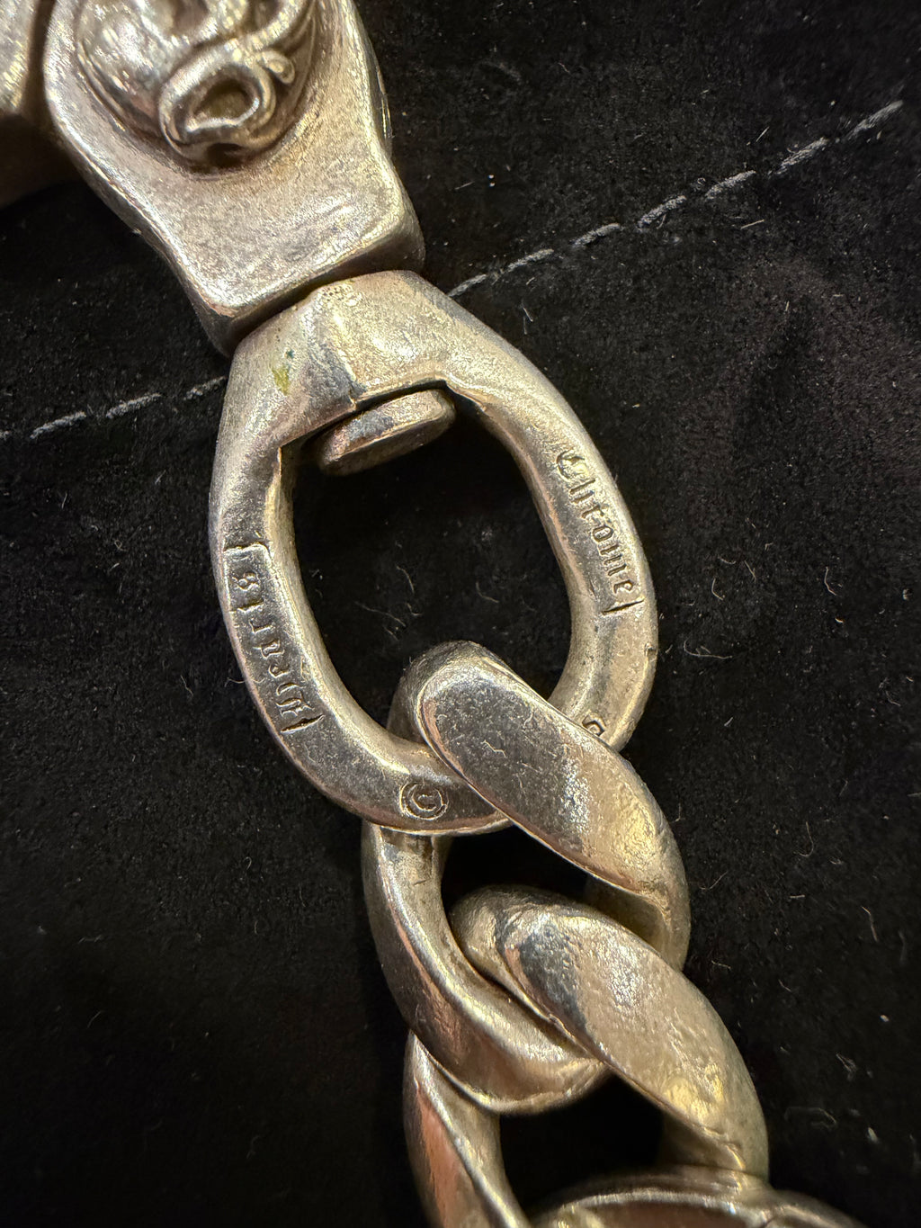 Chrome Hearts Lobster Clasp Floral Heart Keychain - Silver