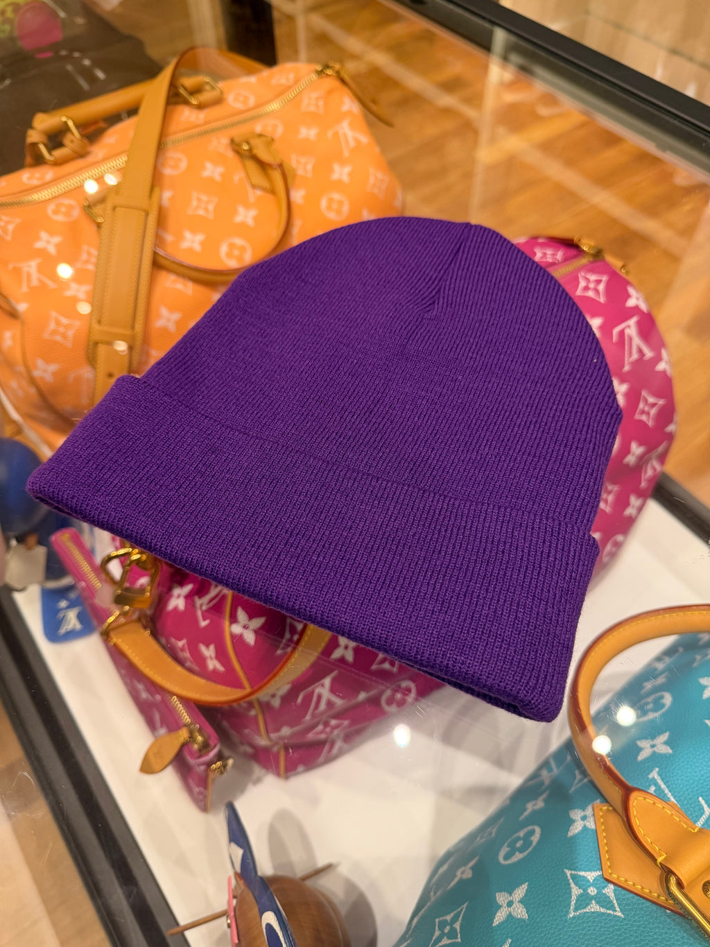 Chrome Hearts Embroidered Beanie Purple