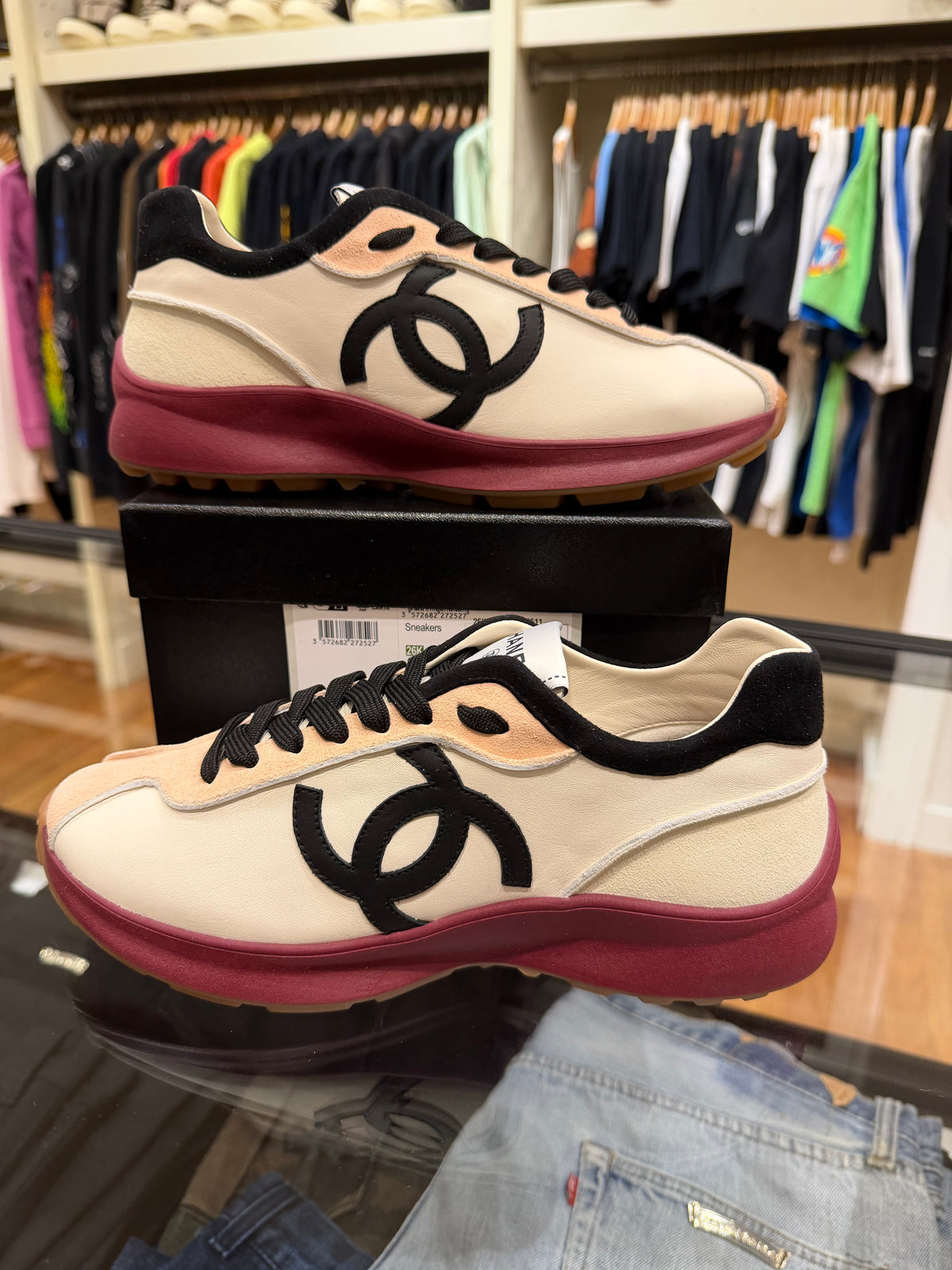 Chanel 26K Calfskin & Suede Sneakers