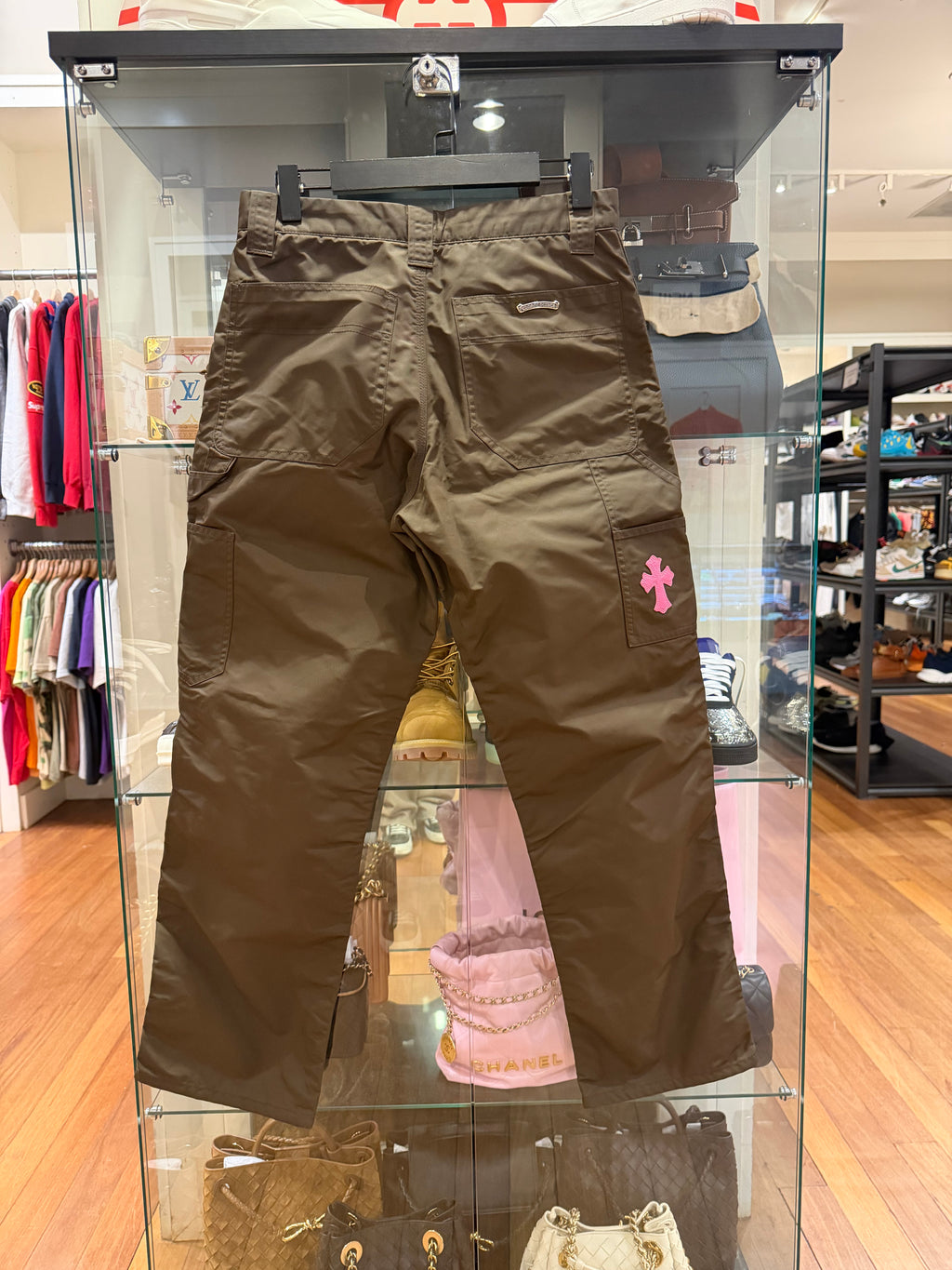 Chrome Hearts Nylon Leather Double Knee Carpenter Pants - Brown