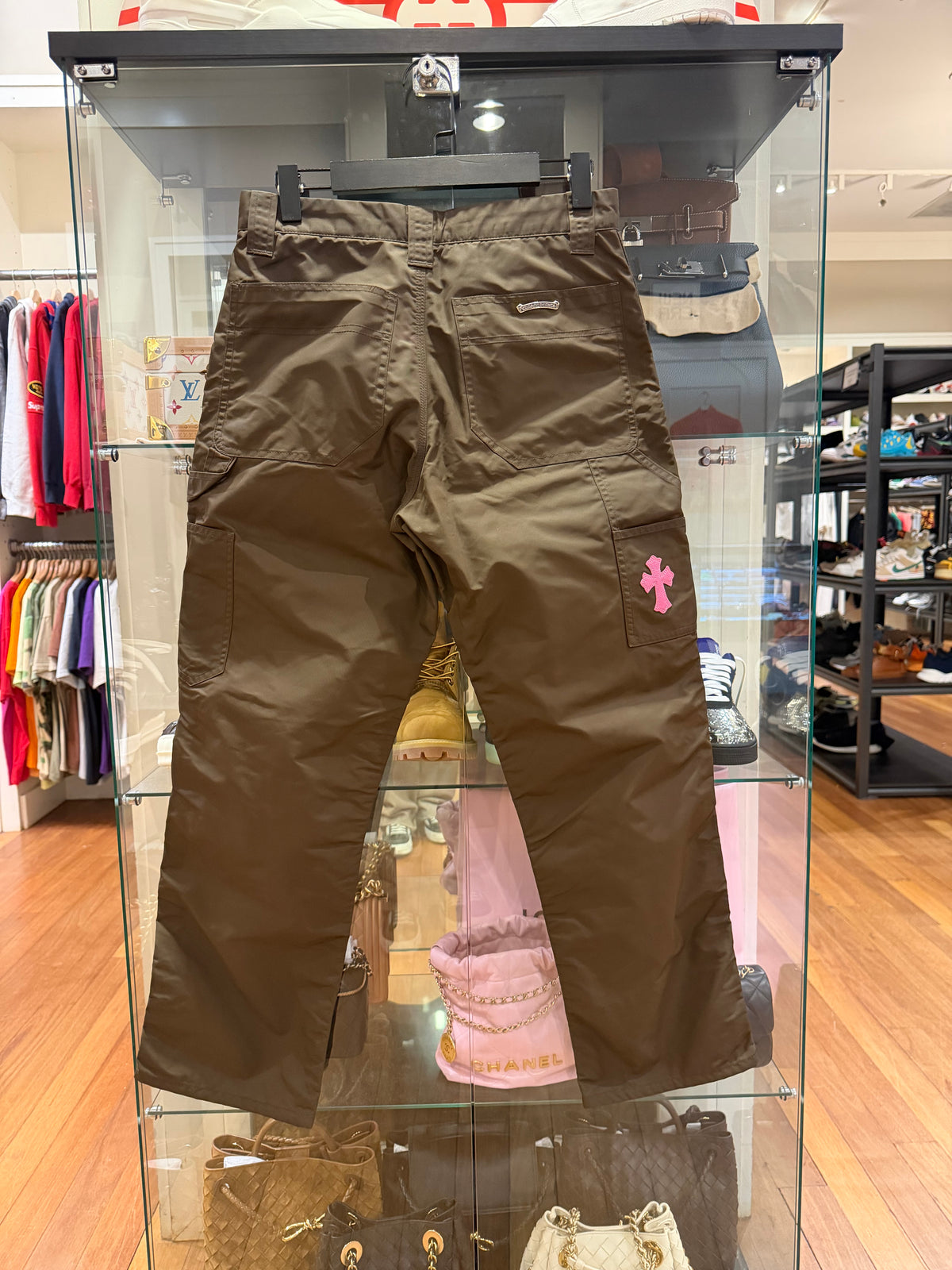 Chrome Hearts Nylon Leather Double Knee Carpenter Pants - Brown