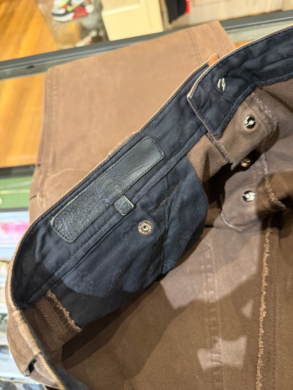 Chrome Hearts Brown Double Knee Carpenter Pants W/ Patches