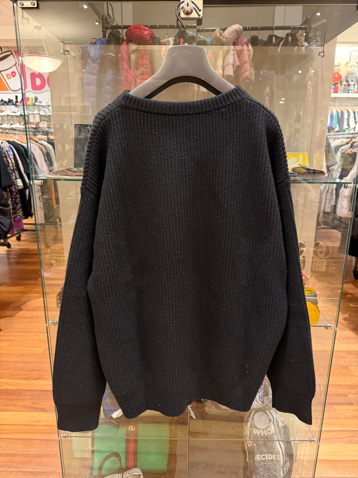 Celine Oversized Sweater In Ribbed Wool