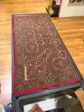 Adrienne Vittadini Vintage Brown Paisley Silk Scarf Japan Approx. 11 X 50