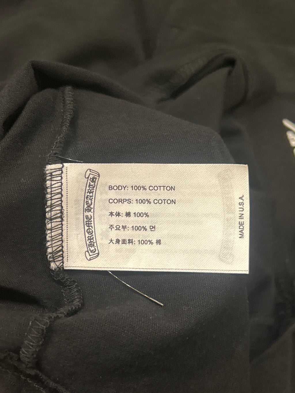 Chrome Hearts New York Horseshoe Logo LS Pocket Tee