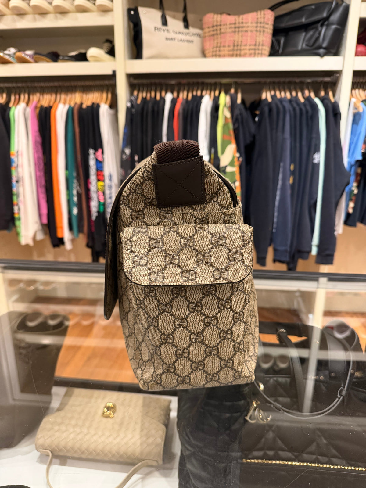 Gucci GG Supreme Canvas Diaper / Large Changing Bag
