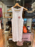 Chrome Hearts Art Basel Pink Crystal Cross Tank Top
