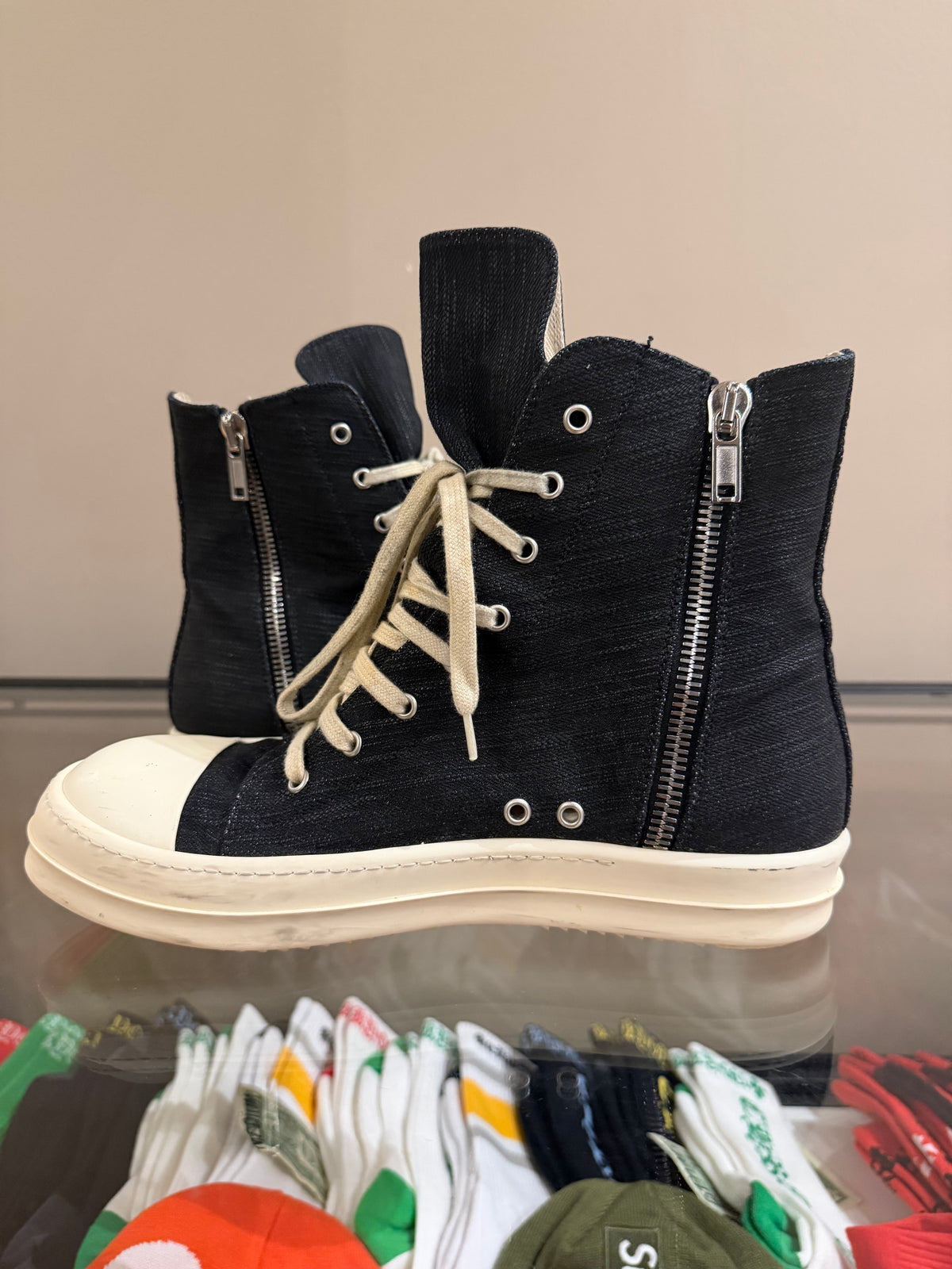 Rick Owens DRKSHDW Coated
Canvas Ramone High