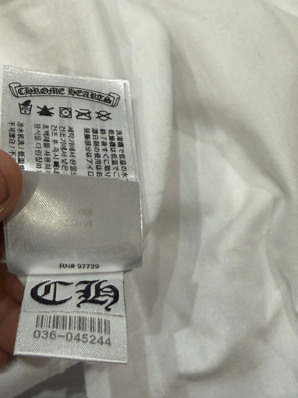 Chrome Hearts Neck Logo Tee - White