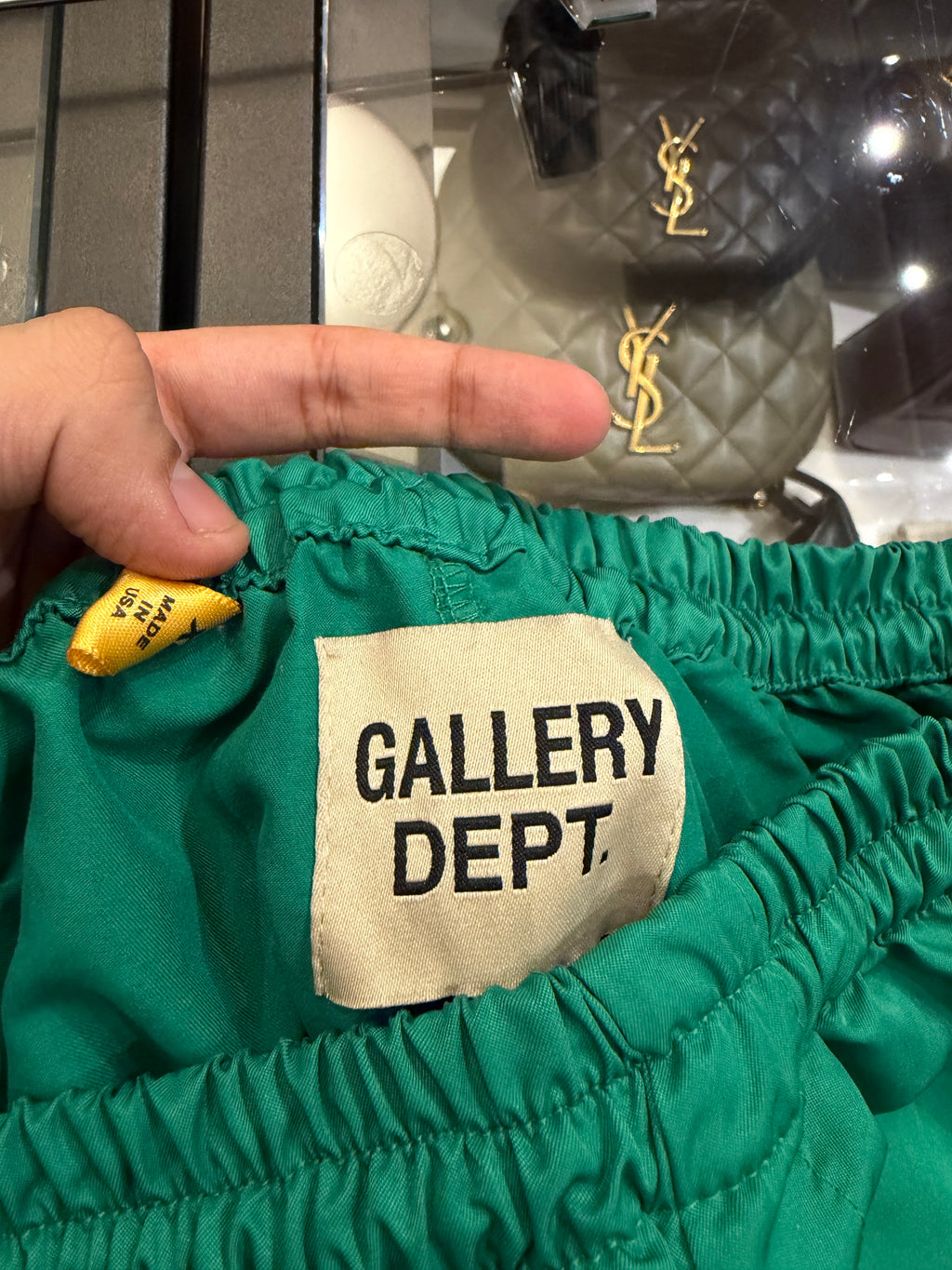 Gallery Dept. Nylon
Embroidered Shorts - Green