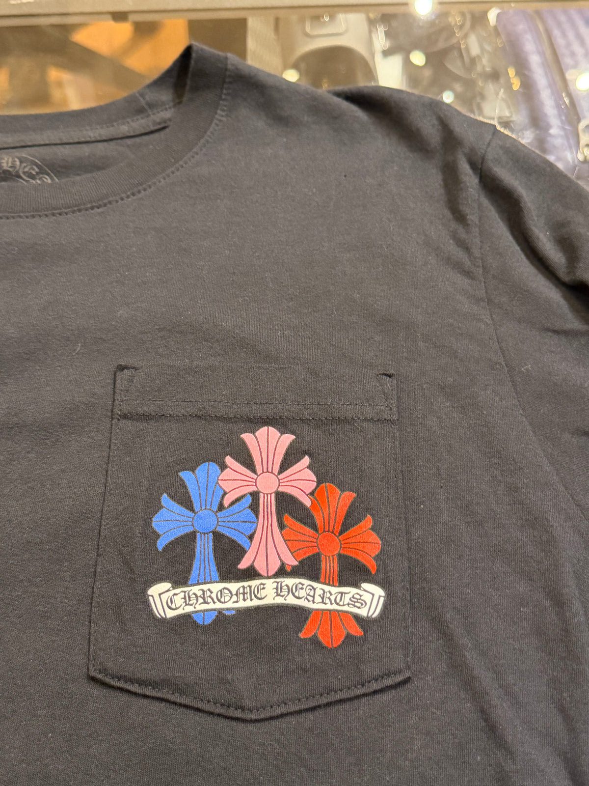 Chrome Hearts Multicolor Cross LS - Black