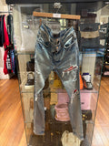 Amiri MX1 Distressed Skinny Jeans - LightWash/Flannel Patches