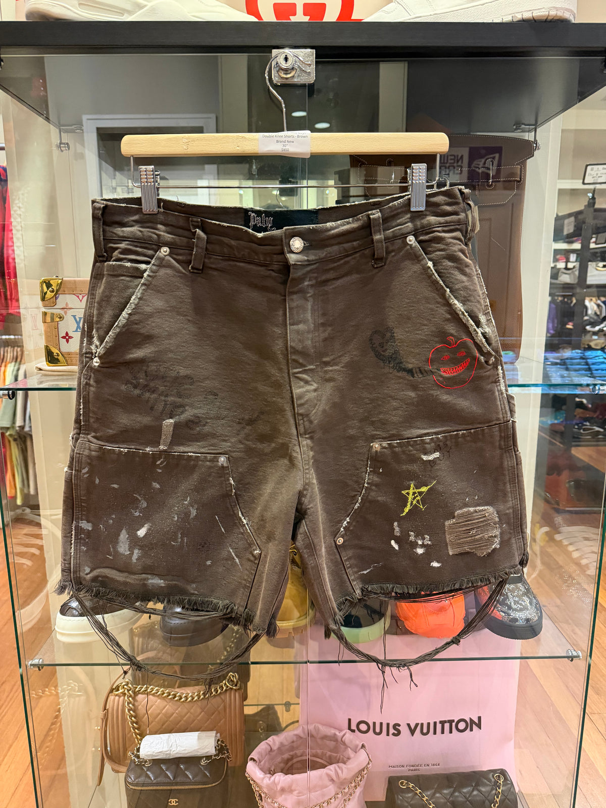 Paly Hollywood 'This Guys' Double Knee Shorts - Brown